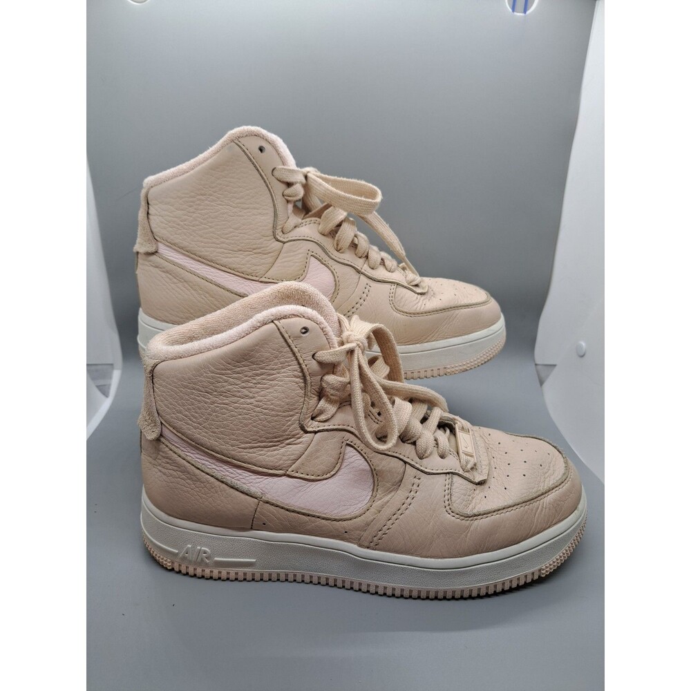 Nike Air Force 1 High Sculpt Womens Sz 8 Sanddrift Pink Leather Shoes Sneakers